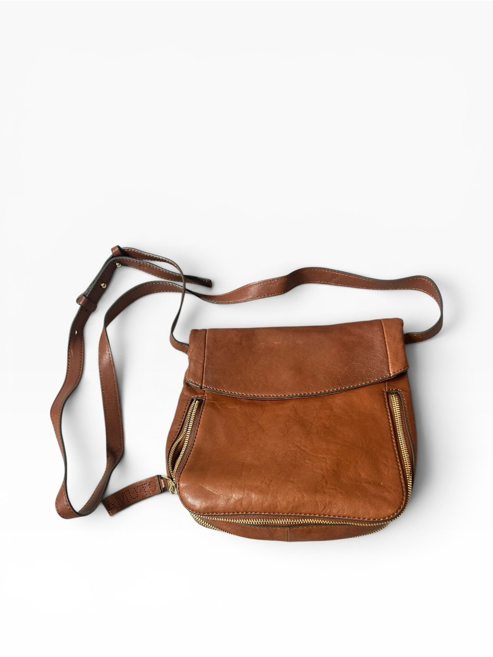 Vince Camuto Leather Crossbody with Zipper detail
